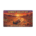 Sunset Valley 07 Desert Racing Stitched Edge Desk Mat