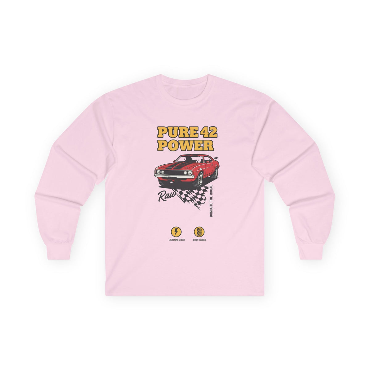 Pure 42 Power Vintage Racing Car Long Sleeve Tee