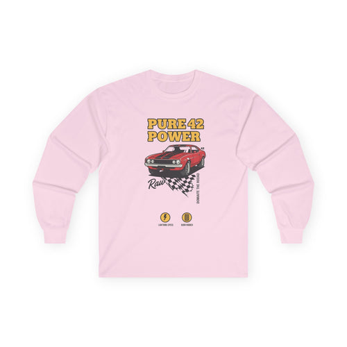 Pure 42 Power Vintage Racing Car Long Sleeve Tee