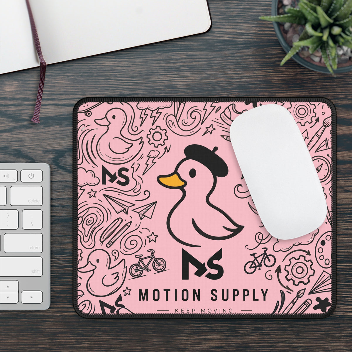 Motion Supply Pink Duck Gaming Mouse Pad