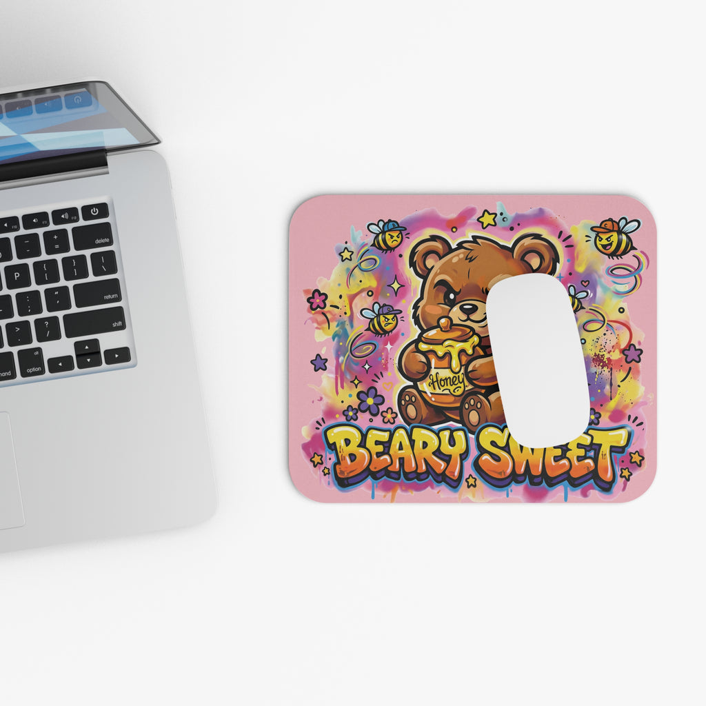 Beary Sweet Bear and Honey Mouse Pad