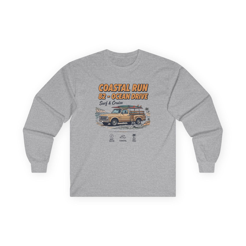 Coastal Run Off-Road Drive Vintage Van Long Sleeve Tee