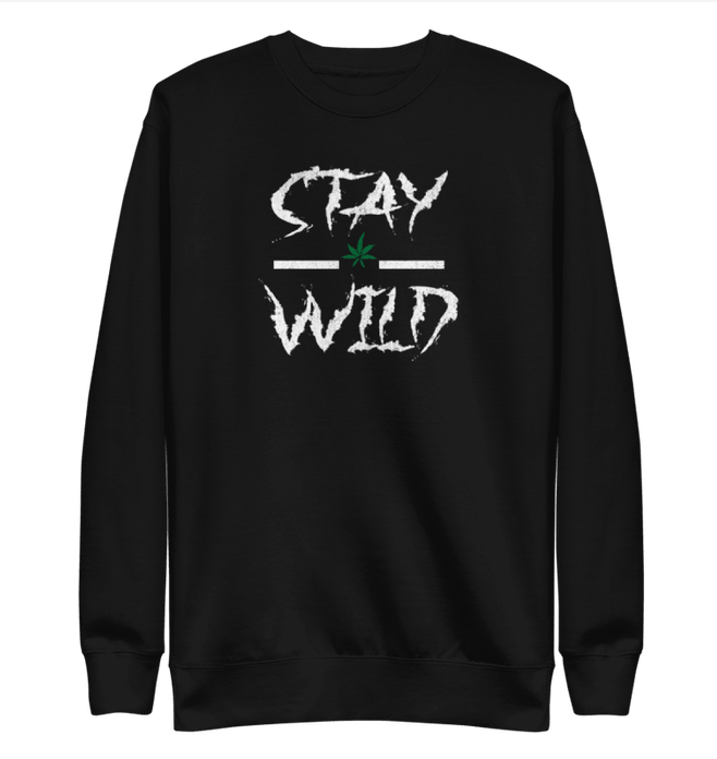 Stay wild Men’S Crew Sweatshirts, Cotton